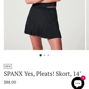 NWT Spanx Tennis Skirt